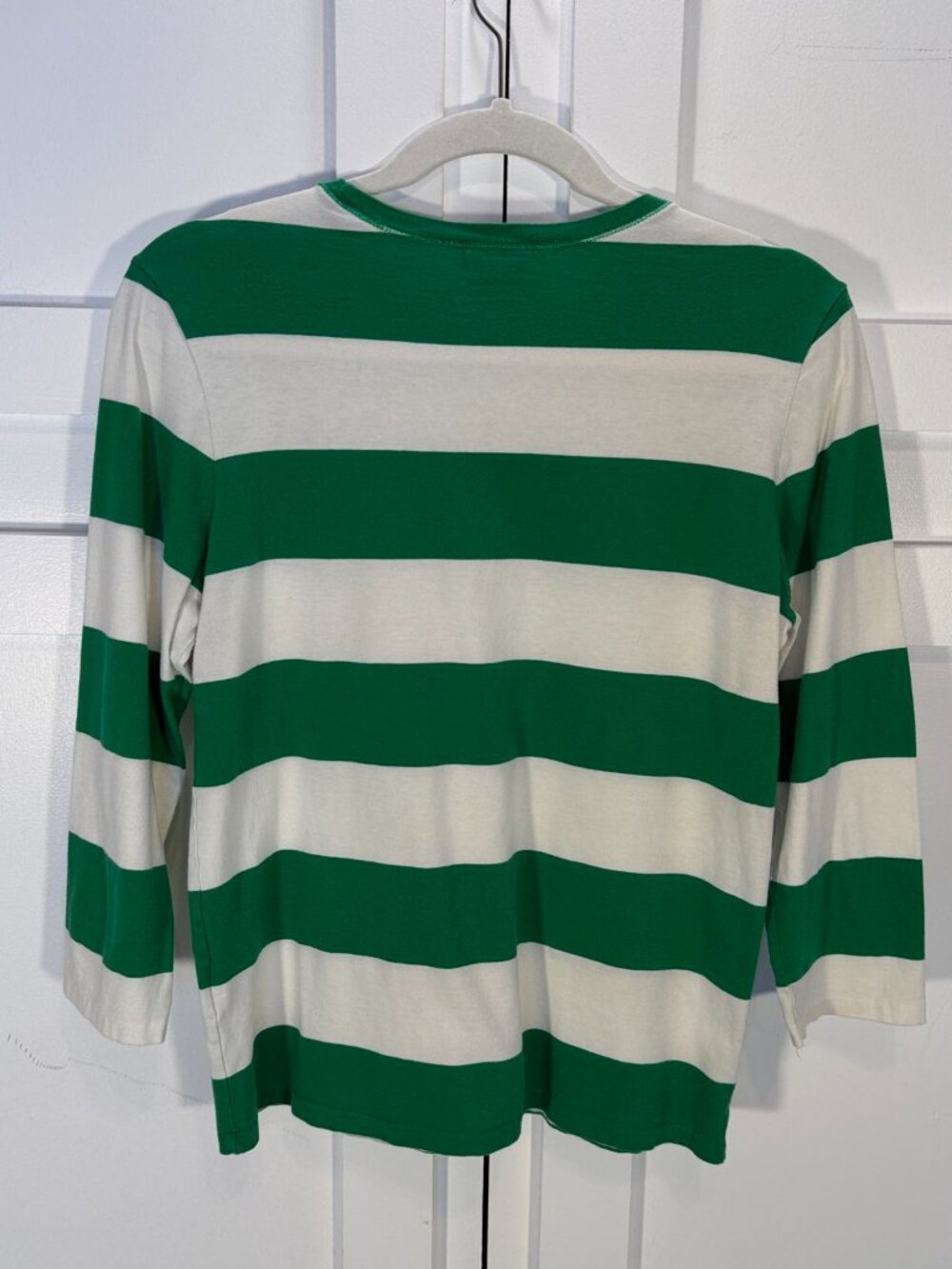 Ralph Lauren Sport Green White Women's Striped Tee XL Green - Picture 4 of 8